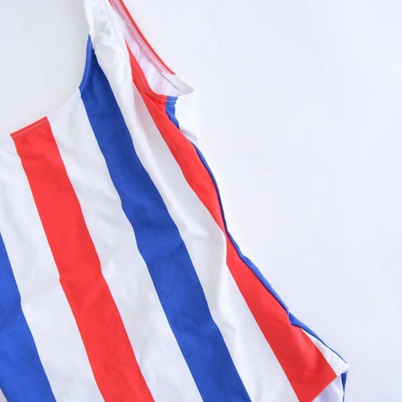 NWT Onia  Blue, Red & White Stripe One-Piece Bathing Suit Large - Picture 7 of 13